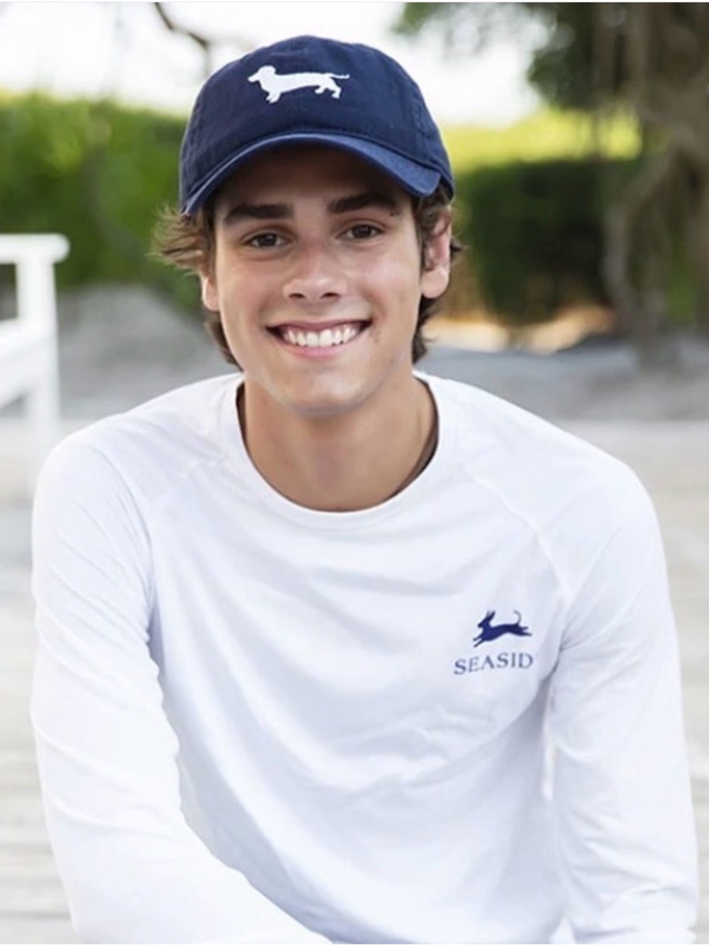 Seaside Dachshunds Coastal Beach Navy Blue Unisex Ball Cap Hat
